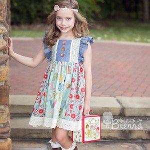 Nova's Square Flutter Top and Dress PDF Pattern Sizes Newborn to 14 Kids Plus FREE Doll Pattern image 2