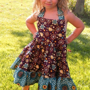 Lola's Tiered Twirly Dress PDF Pattern size 6/12 months to size 8 image 3