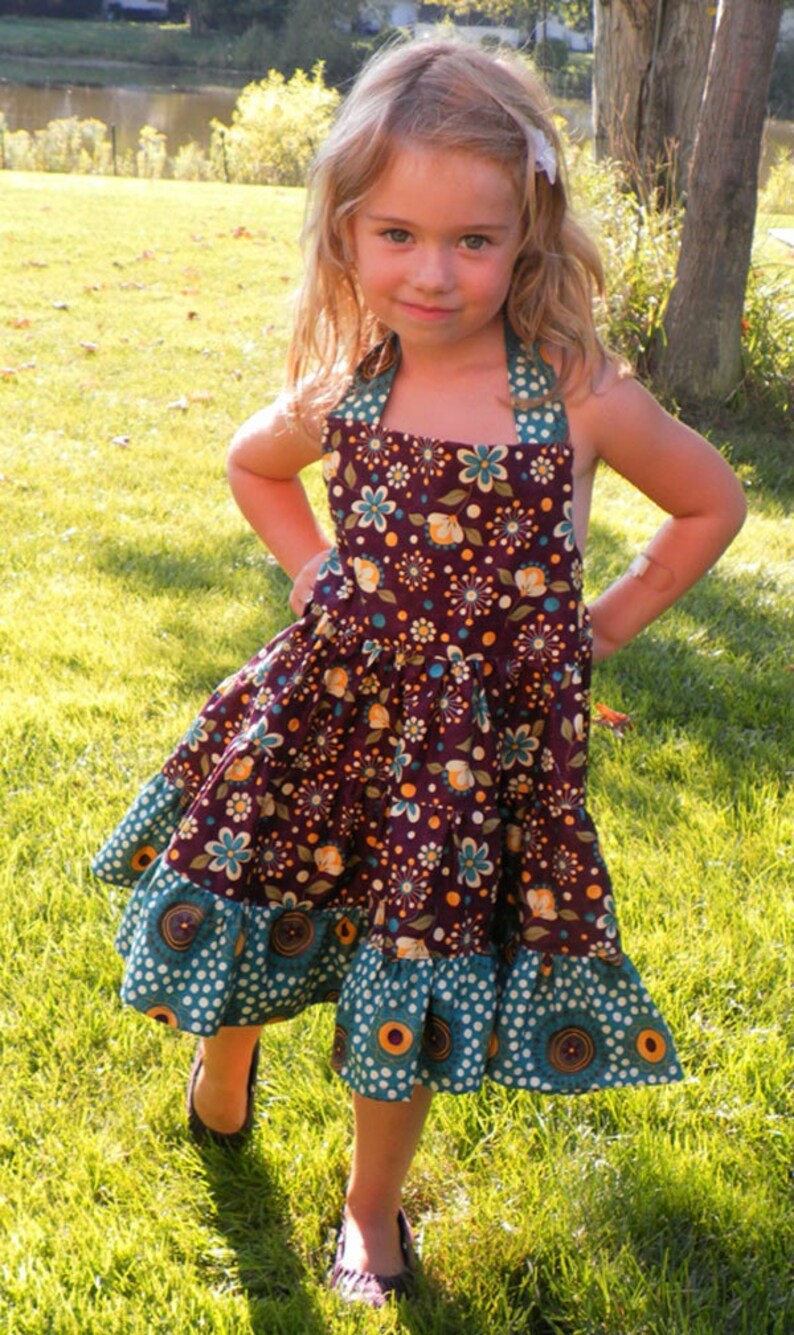 Lola's Tiered Twirly Dress PDF Pattern size 6/12 months to size 8 image 3