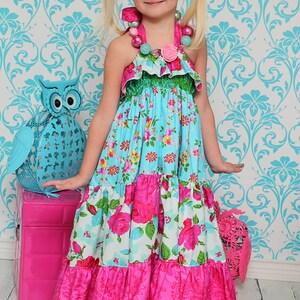 Cora&#39;s top, dress and Maxi Dress PDF Pattern sizes 6-12 months to 8