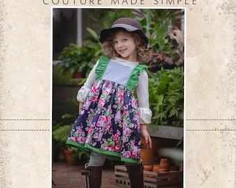 Rosemary's Flutter Bodice Dress and Tunic PDF Pattern sizes 2T to 14 girls