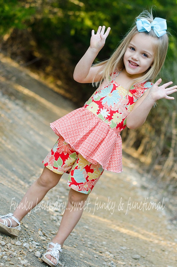 Farrah's Peplum Romper Sizes 6/12m to 8 Girls - Etsy