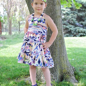 Lola's Tiered Twirly Dress PDF Pattern size 6/12 months to size 8 image 2