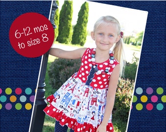 Tabitha's Knit T-Shirt Dress and Top PDF Pattern Sizes 6-12m to girls 8