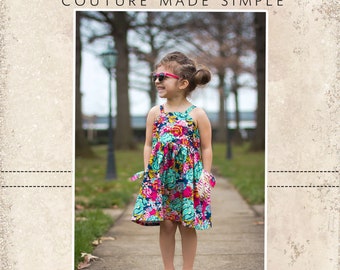 Diamond's Dazzling Dress Sizes 2T to 14 Kids PDF Pattern