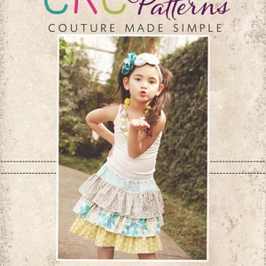 Amanda's Triple Ruffle Rock Größen NB bis 15/16 Kinder und Puppen PDF Pattern