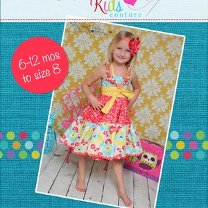 Suzie&#39;s twirly halter top and Dress PDF Pattern sizes 6-12 months to 8