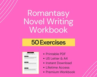Caderno de Exercícios de Escrita de Romance de Fantasia – 50 Exercícios de Escrita Criativa em PDF | Guia Imprimível para Escrita de Romance de Fantasia |