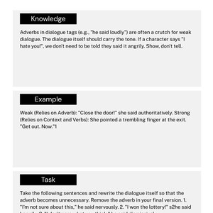 Dialogue Writing Workbook – 50 Professional Writing Exercises PDF | Printable Author Workbook | Creative Writing Practice Book image 15