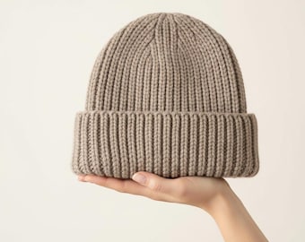 Hat Knitting Pattern PDF | Easy Ribbed Beanie Pattern | Beginner Knit Hat | Cozy Winter Beanie | Digital Download