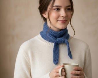 Hooded Neck Scarf PDF Knitting Pattern Sophie Hood Easy Garter Stitch Beginner Friendly Winter Accessory Instant Download
