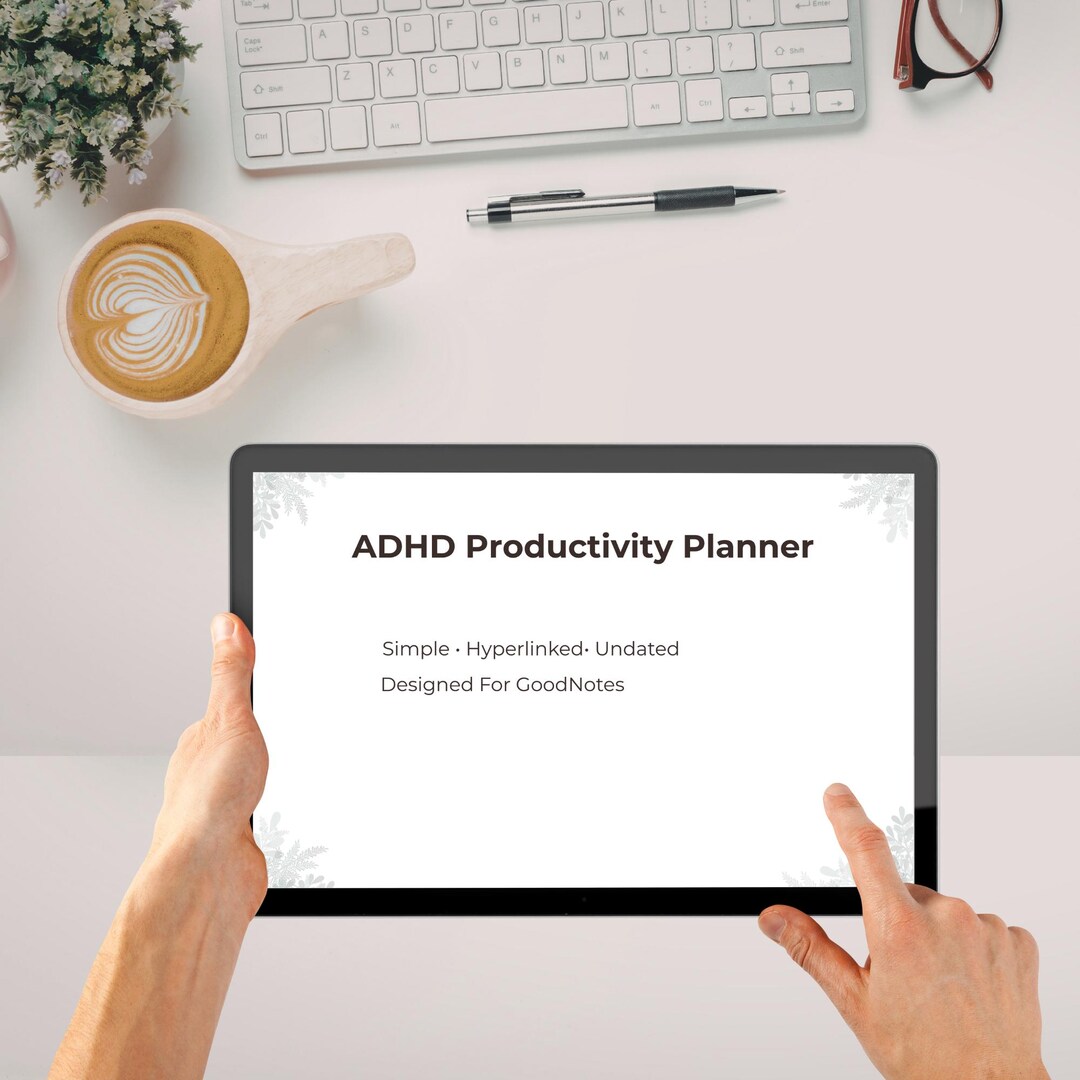 ADHD Planner PDF for Goodnotes | Undated Minimalist Digital Planner ...