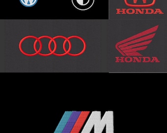 Paquete de diseños de bordado de logotipos de emblemas para automóviles (descarga instantánea)