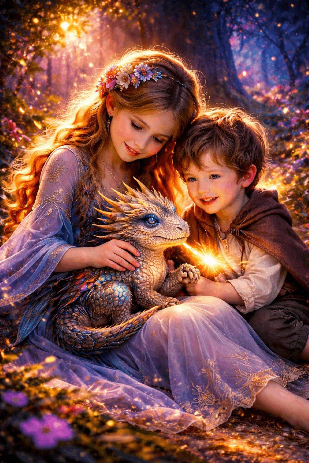 Magical Dragon Kids Wall Art Printable (5000x7500 Px) | Princes Fantasy ...