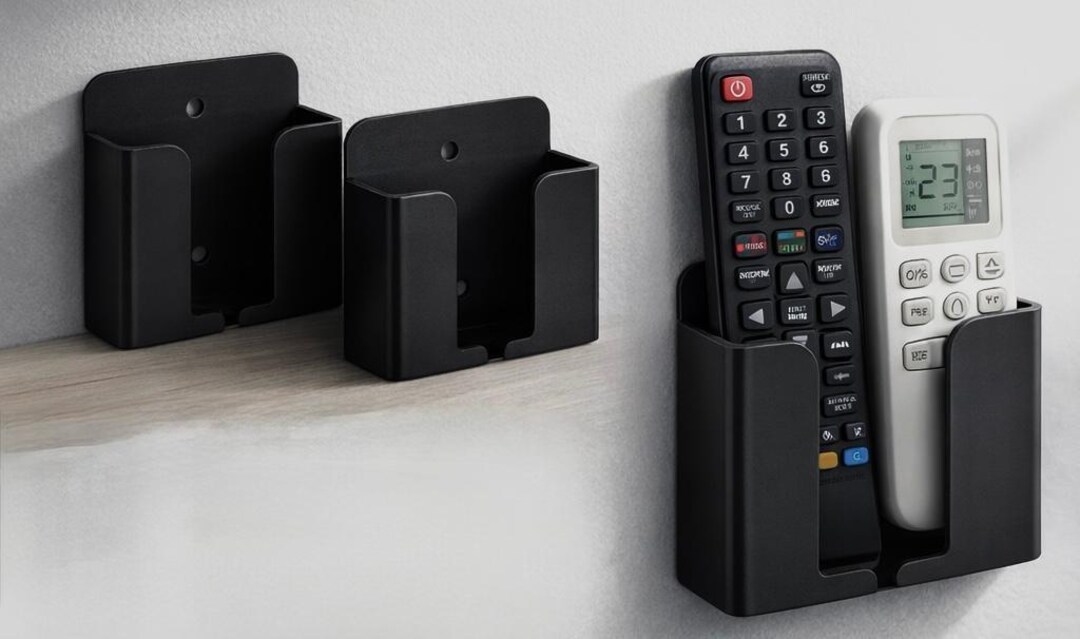 Universal Double Remote Control Holder, Wall or Freestanding for Tvs or ...