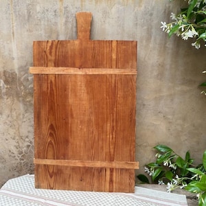 Antique French Bread Board: Large Rustic Wood Charcuterie Platter