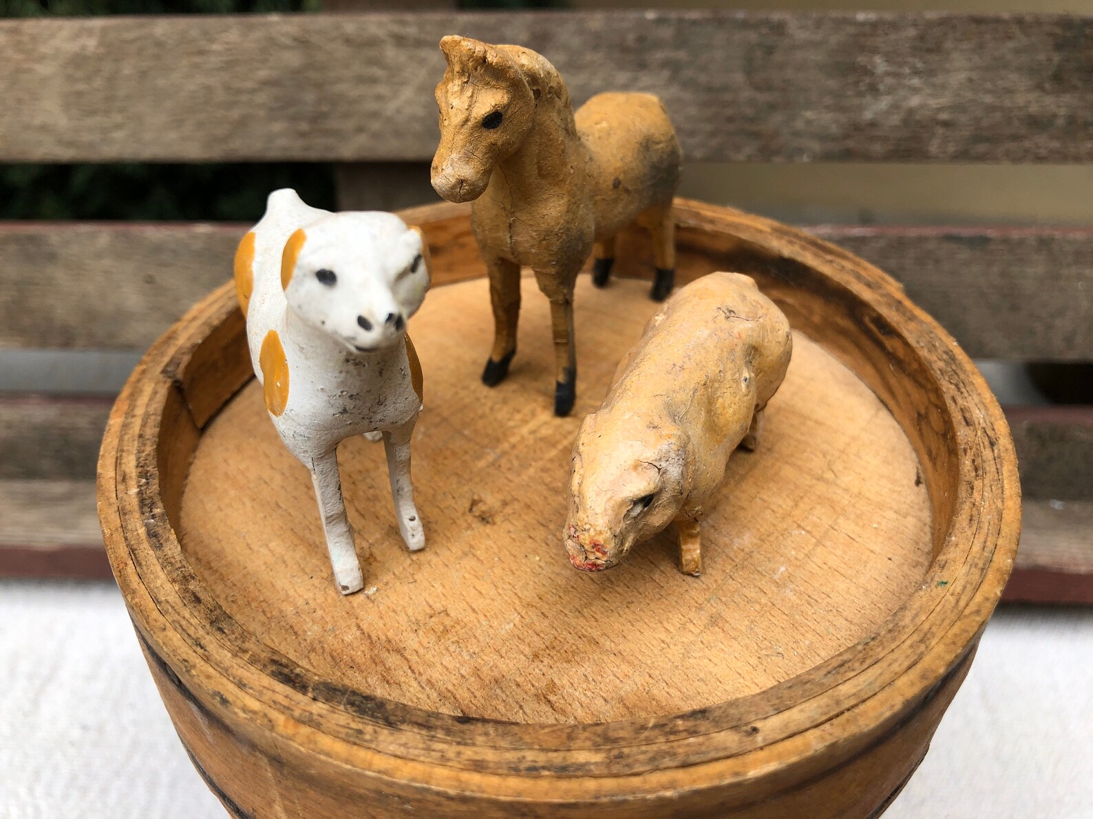 Vintage German Putz Animals Nativity Animals Christmas Etsy