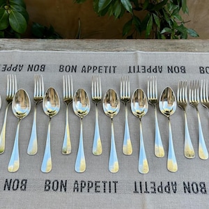 Antique French Silver Plate Utensil Set: Forks & Spoons