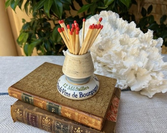 Vintage Match Strike, Antique French Match Holder Pyrogene, French Match Striker Advertising Chateau Horlait, Barware Tobacciana, Man Cave