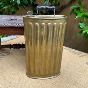 1920s French Brass Hot Water Bottle: Vintage Bed Warmer Decor