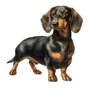 10 imagens de Dachshund, imagens de cachorros, imagens de Dachshund em aquarela, imagens de cachorros em aquarela, PNG e JPG de alta qualidade, download digital, 114