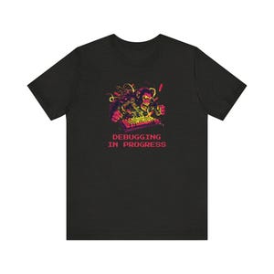 Debugging In Progress Shirt, Funny Programmer Monkey Tee, Developer Gift for Coders and Software Engineers image 3
