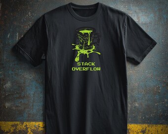 Stack Overflow Shirt, Cyberpunk Toxic Coffee Tee, Funny Programmer Coding Humor Gift for Software Engineers & Coders