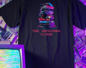 The Original Cloud Shirt, 80s Retro Cassette Tape Tee, Funny Cloud Storage Gift for IT Pros, Gamers & Nostalgia Lovers