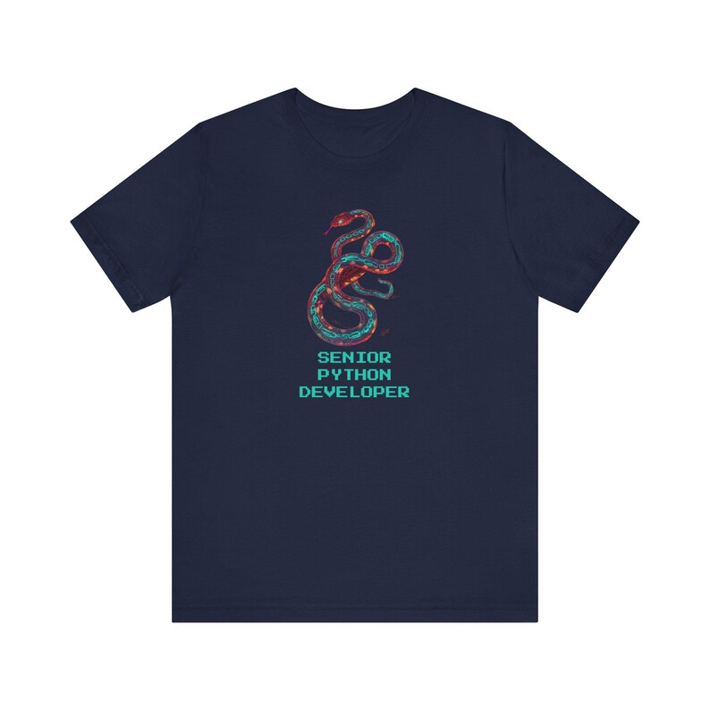 Senior Python Programmierer Shirt, Cyberpunk Schlange Tattoo T-Shirt, lustiges Python Coder Geschenk für Software-Ingenieure und Datenwissenschaftler Bild 4