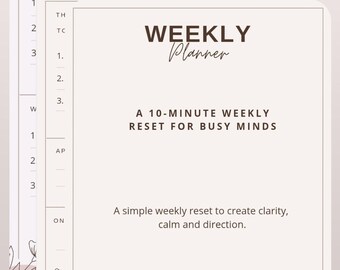 Clarity Over Control – A 10-Minute Weekly Reset for Busy Minds (PDF)