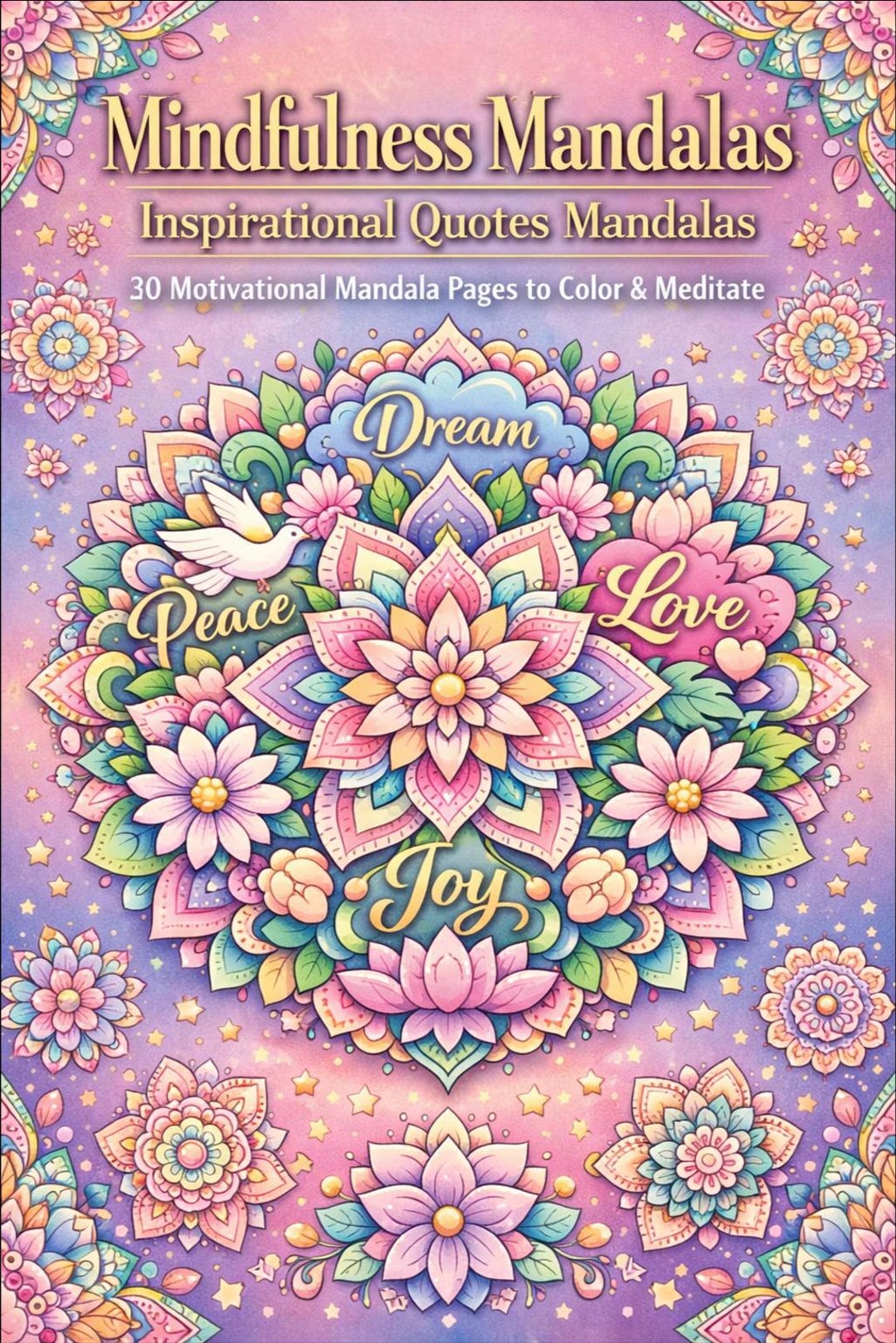 Mindfulness Mandalas Coloring Book for Adults | Inspirational Quotes ...