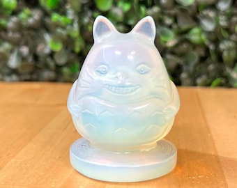 Opalite Totoro Carving Inspired Miyazaki Crystal Carving Pink Opalite My Neighbor Totoro Inspired