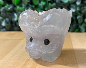 Fluorite Specimen Pet Carving Cubic Fluorite Specimen Hedgehog Fluorite Crystal