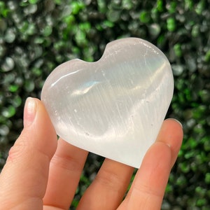 Selenite Heart Crystal Carving Satin Spar Love Carving