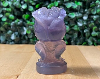 Fluorite Rose Crystal Carving Flower Fluorite Gift Carved Crystal Garden Gift Gardener Crystal Manifestation