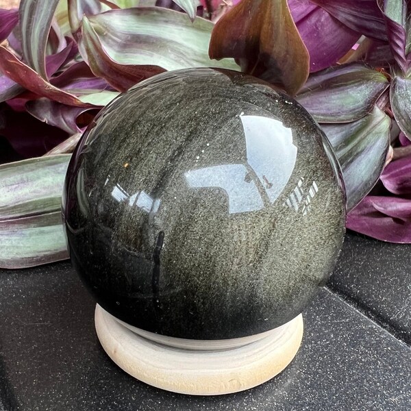 Obsidian Sphere - Etsy