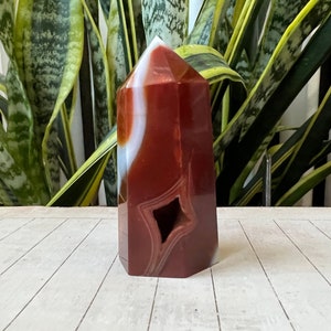 Carnelian Agate Geode Madagascar Point Tower Crystal Druzy Vugs