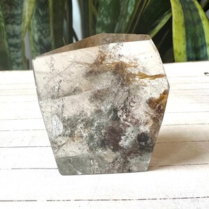 Garden Quartz Freeform Crystal Terrarium Look Lodolite Zambia