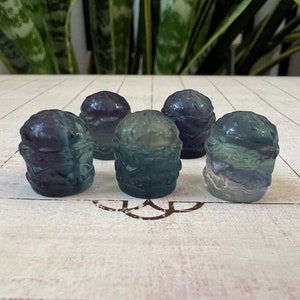 Fluorite Hamburger Crystal Carving Pretty Patty