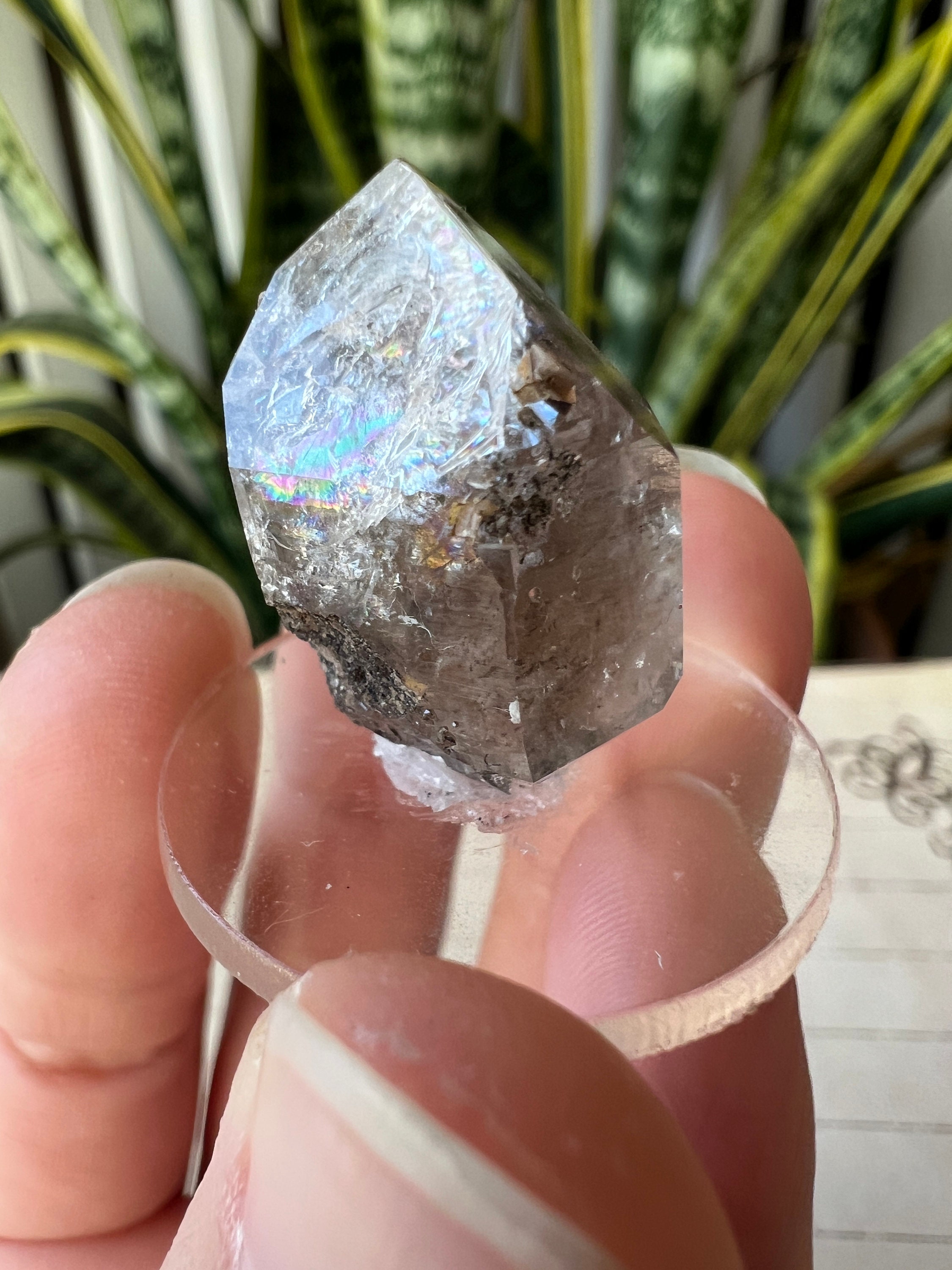 ハーキマーダイヤモンド クォーツ ハイドロカーボン アンスラキソ