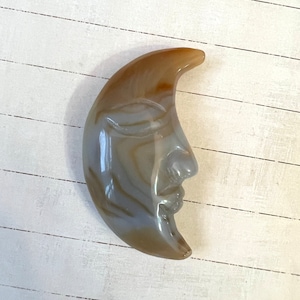 Agate Moon Carving