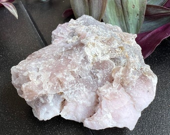 Raw Pink Opal Specimen Small Palm Lavender