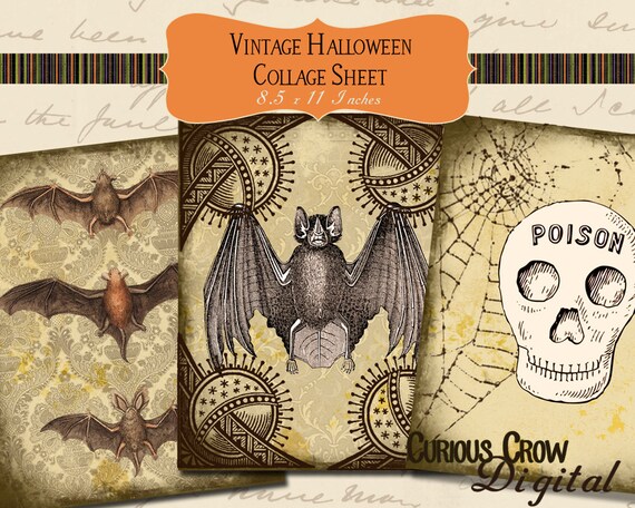Victorian Halloween Grunge INSTANT Printable Download - Etsy
