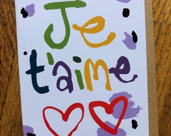 Je t'aime - Valentine's Card