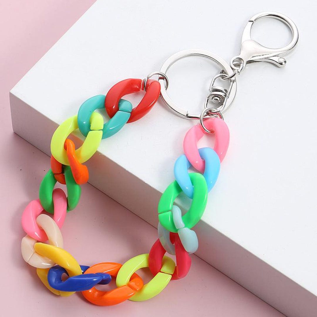 Acrylic Keychain for Bags and Clothing Cute Key Ring Accessory With ...