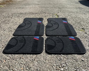 M Style Inspired Car Floor Mats Set Of 4|Custom Car Accessories|Sports Car Interior