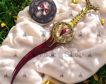 Orins Blutdurst-Dolch Nachbau | Lebensgroßes Vollmetall | Baldur’s Gate 3 Waffe | Orins Dolch | Cosplay Prop & Gamer Geschenk