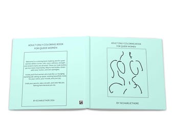 Libro da colorare chic saffico queer per soli adulti