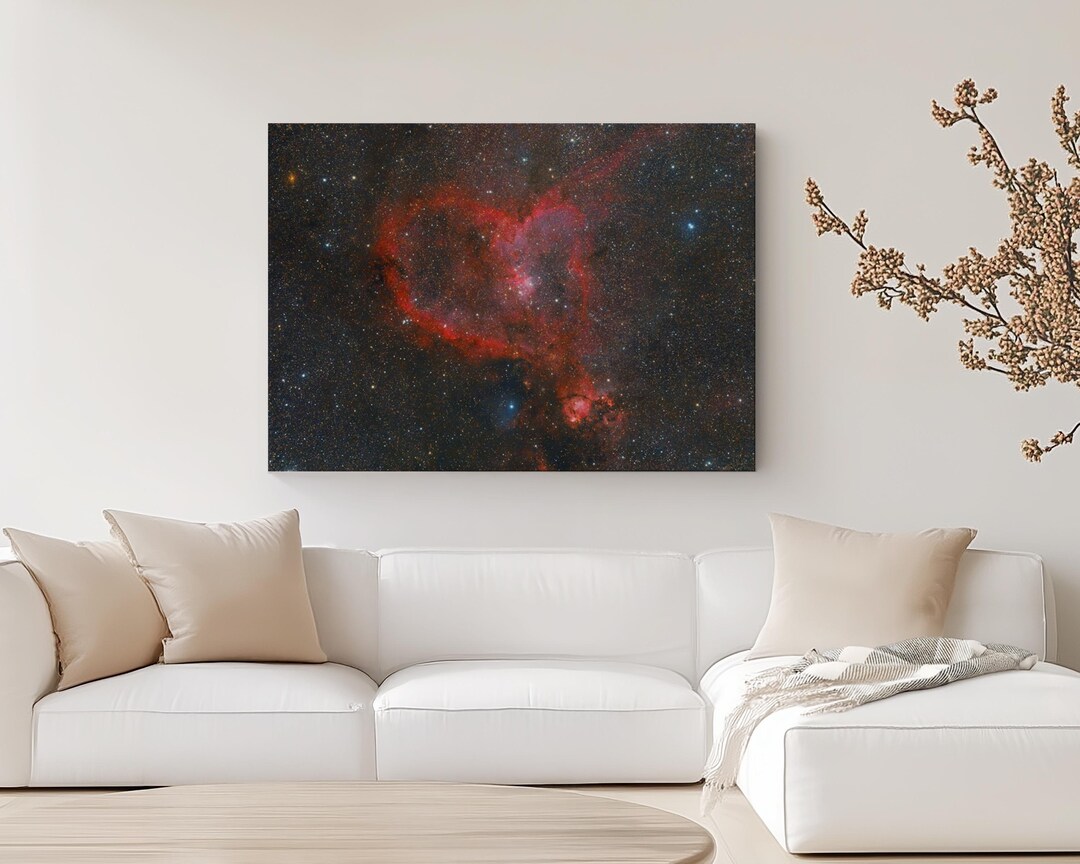 Heart Nebula Canvas Print | Deep Space Astrophotography Wall Art - Etsy ...