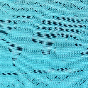 Crochet Afghan Pattern World Map - Etsy